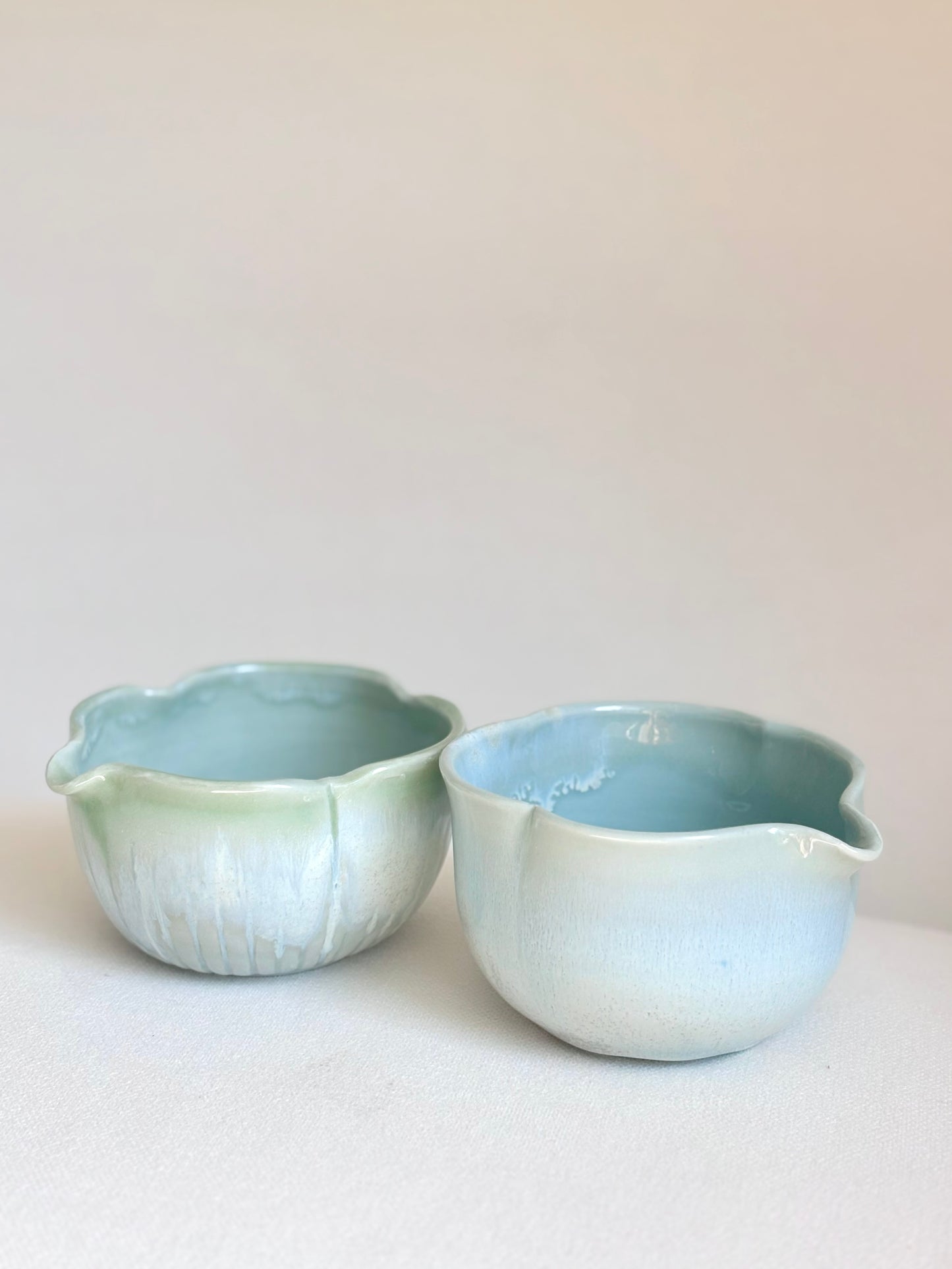 Sage Green Clover Porcelain Matcha Bowl 2- available on 6/20