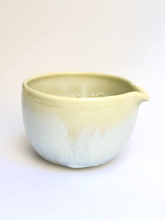 Yellow Matcha Bowl with Opalescent Glaze 1 - available on 10/4