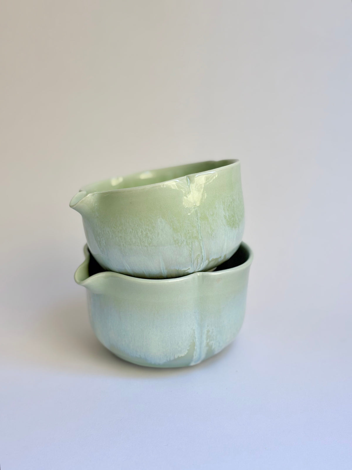 Sage Green Clover Porcelain Matcha Bowl - available on 10/4