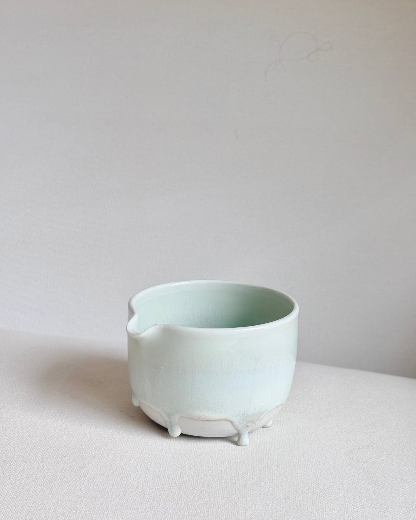 Mint Matcha Bowl with Opalescent Drip