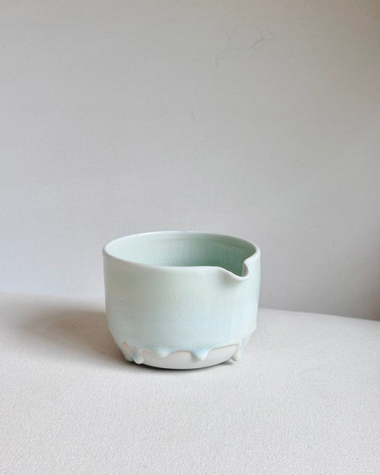 Mint Matcha Bowl with Opalescent Drip