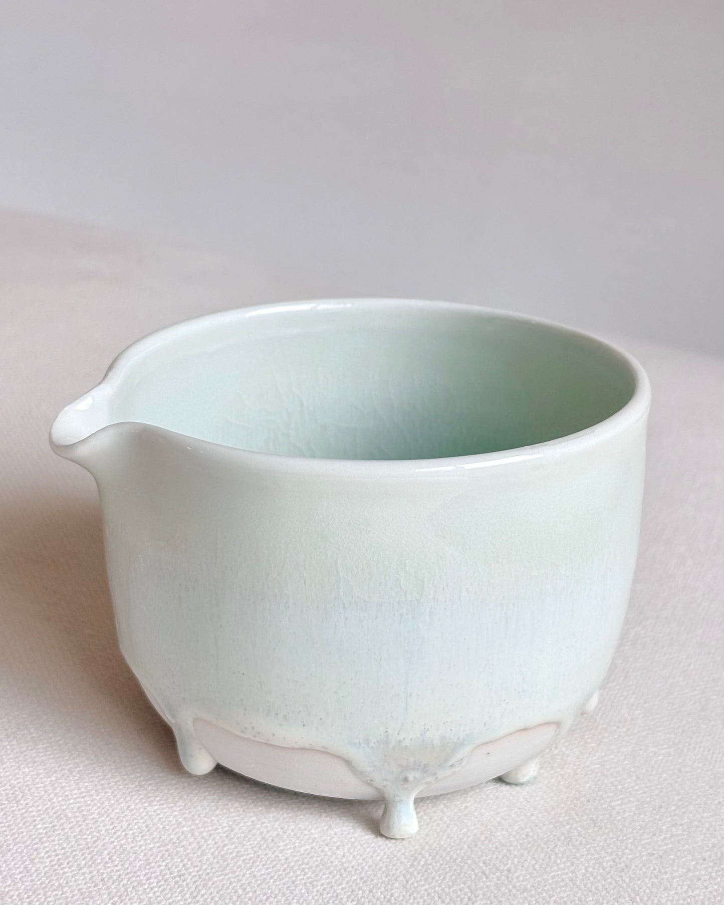 Mint Matcha Bowl with Opalescent Drip