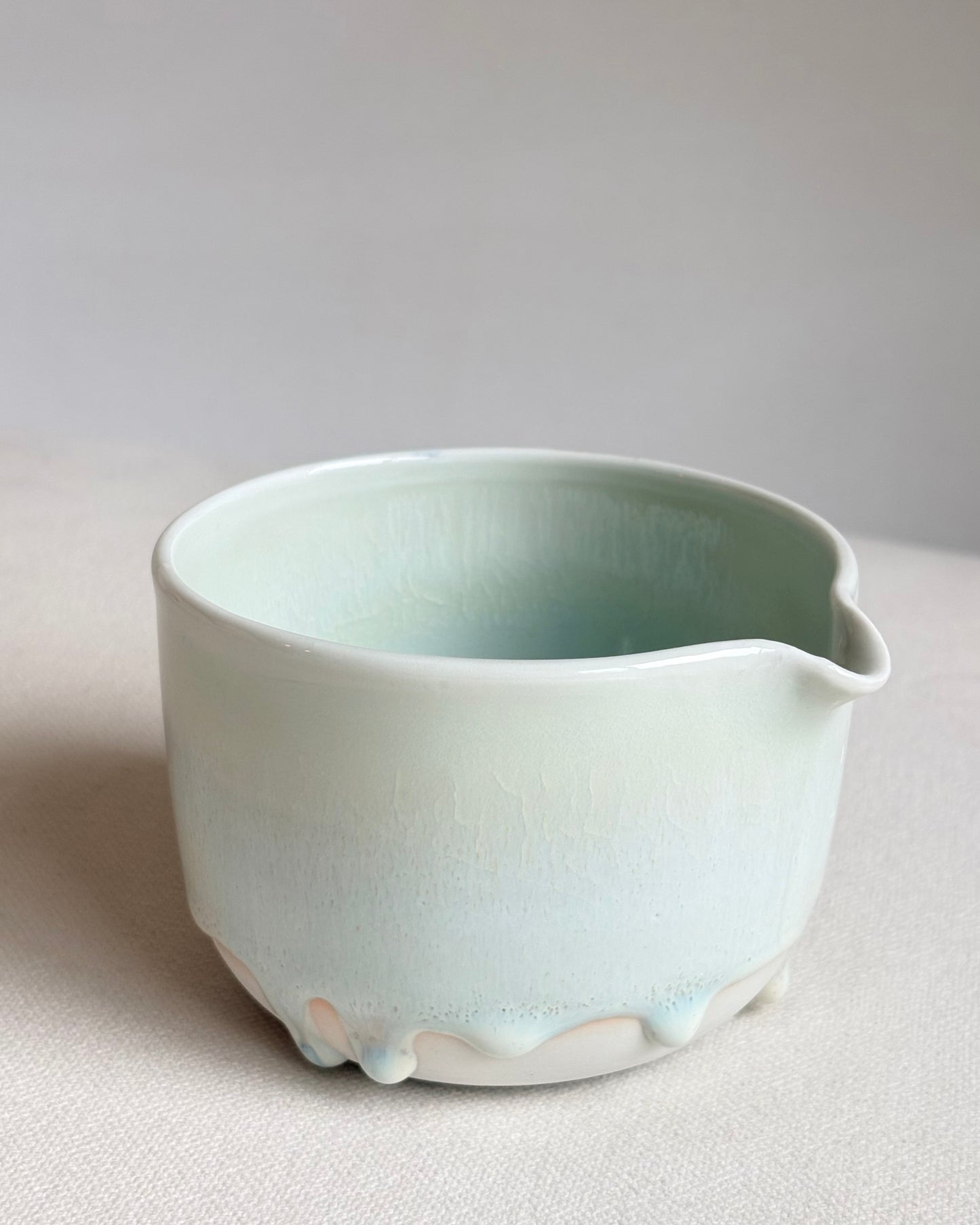 Mint Matcha Bowl with Opalescent Drip