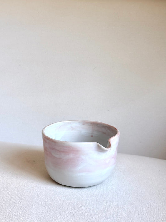 Cherry Blossom Matcha Bowl - Pink and White Marble 1, Large - available on 3/22