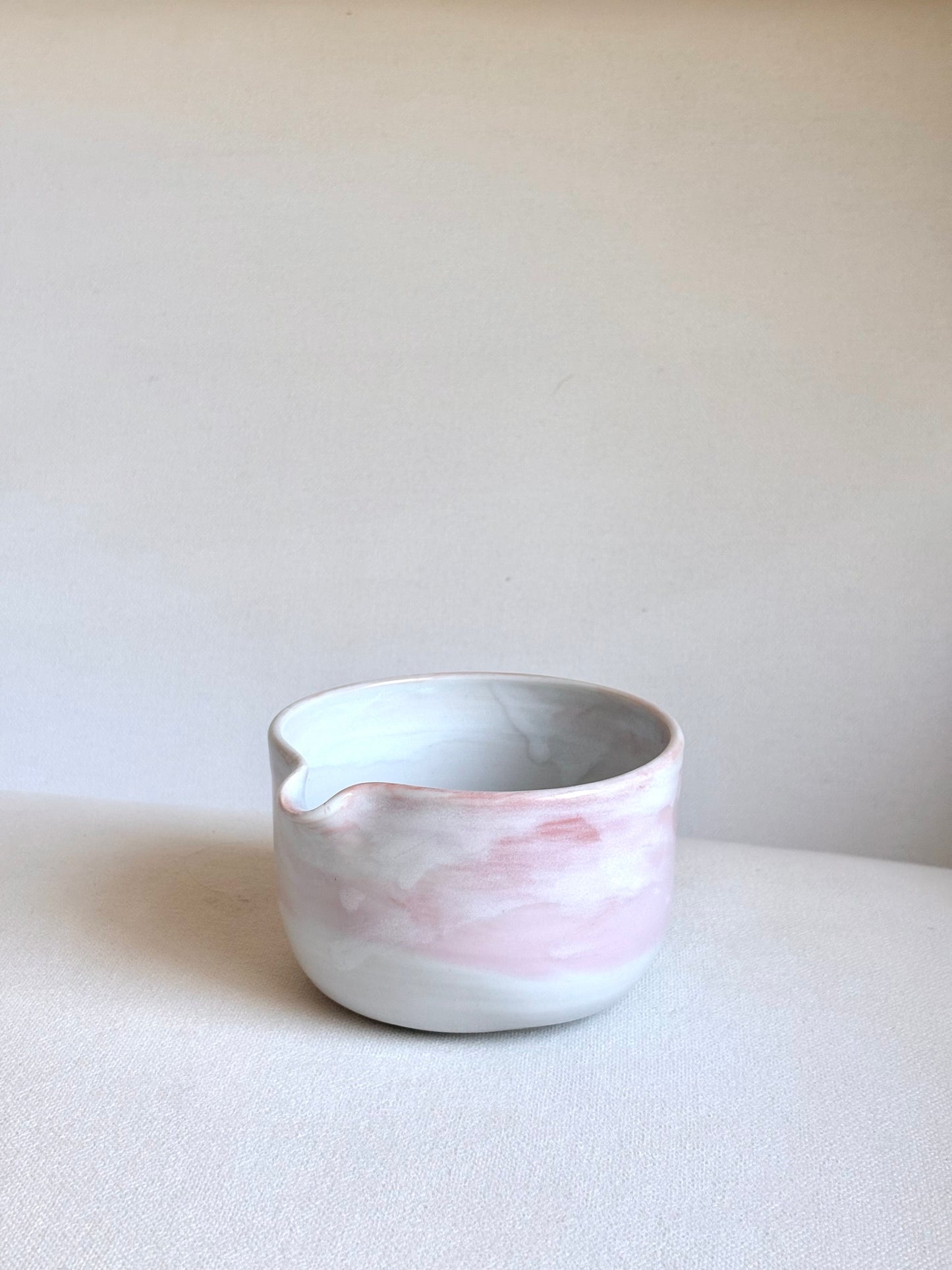 Cherry Blossom Matcha Bowl - Pink and White Marble 1, Large