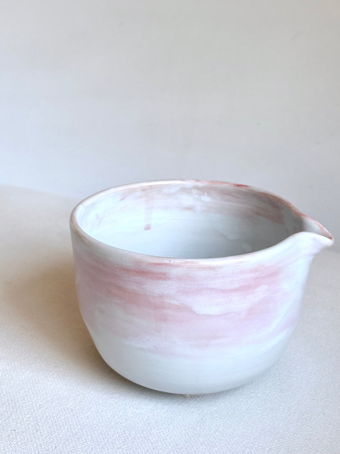 Cherry Blossom Matcha Bowl - Pink and White Marble 1, Large