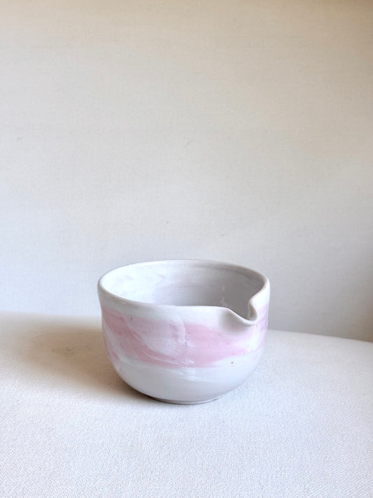 Cherry Blossom Matcha Bowl - Pink and White Marble 3, Large - available on 3/22
