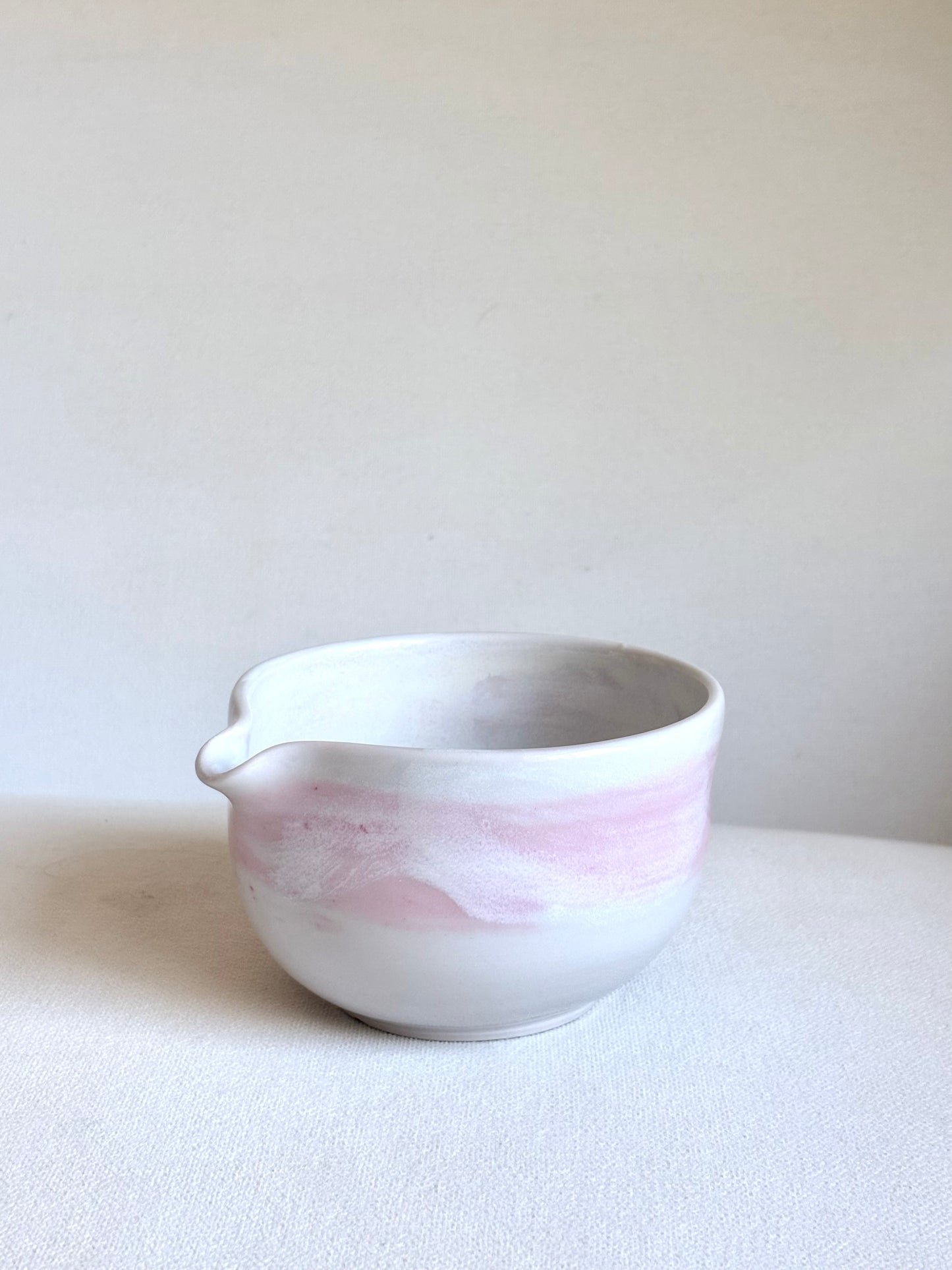 Cherry Blossom Matcha Bowl - Pink and White Marble 3, Large