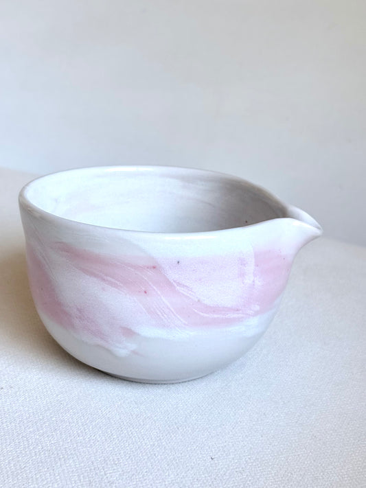 Cherry Blossom Matcha Bowl - Pink and White Marble 3, Large - available on 3/22