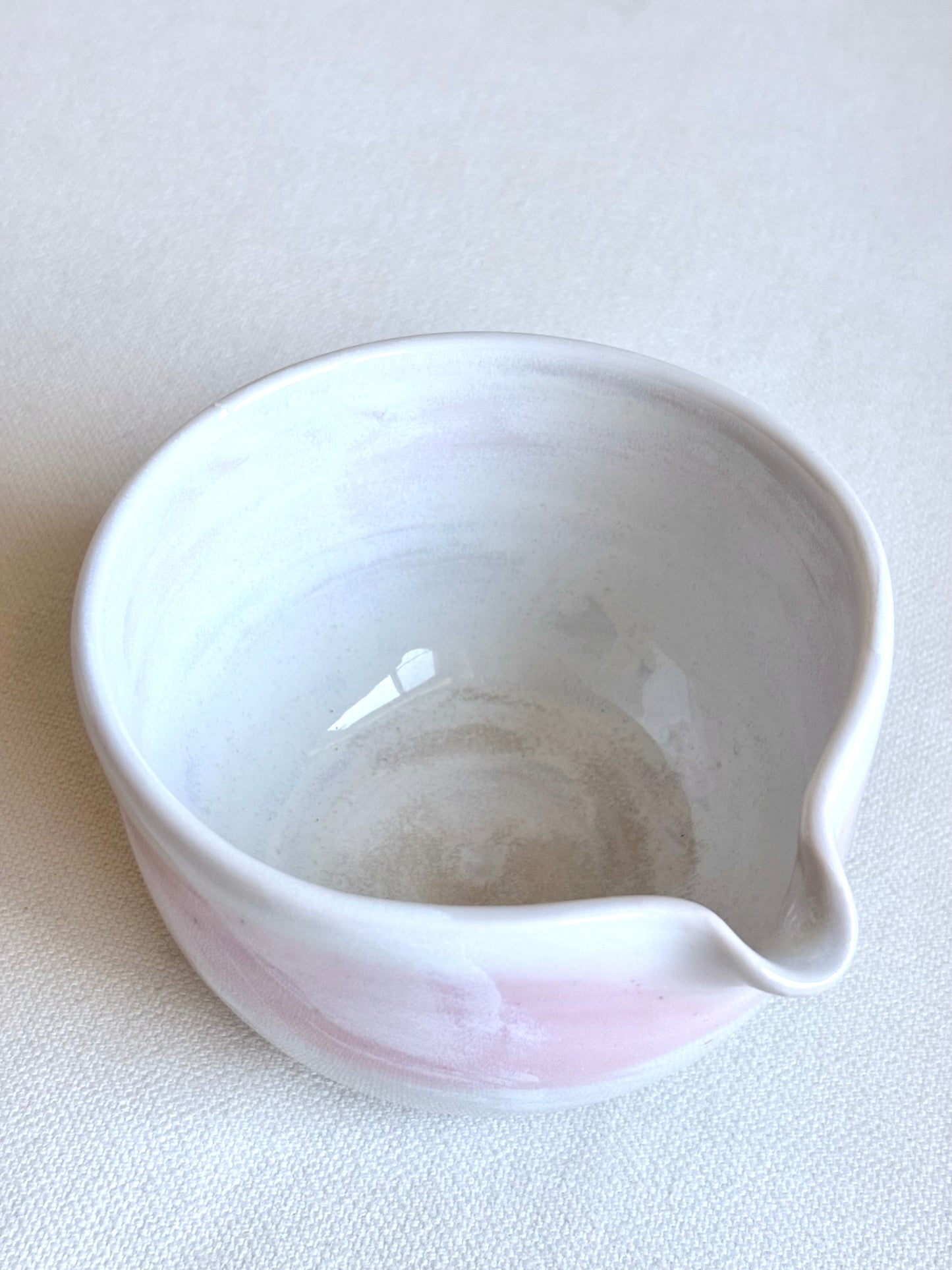 Cherry Blossom Matcha Bowl - Pink and White Marble 3, Large