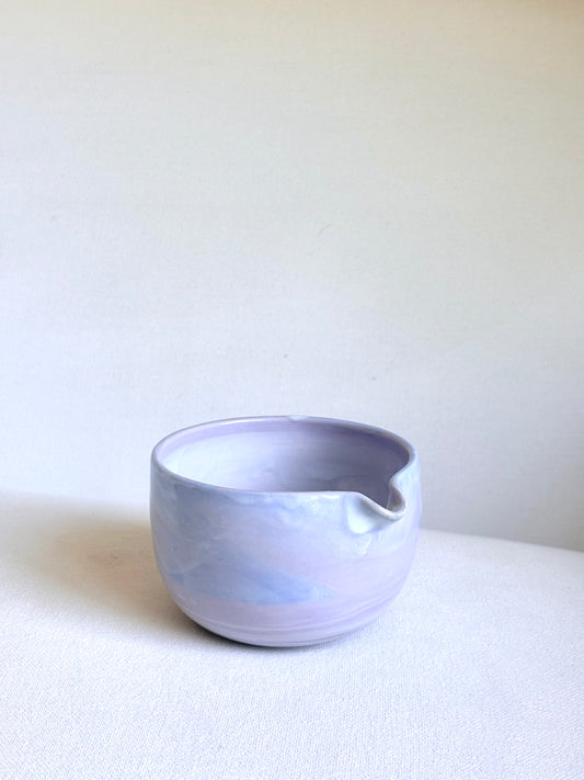 Lavender and Blue Marble Matcha Bowl - Available on 3/22