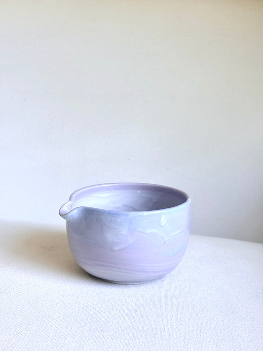 Lavender and Blue Marble Matcha Bowl - Available on 3/22