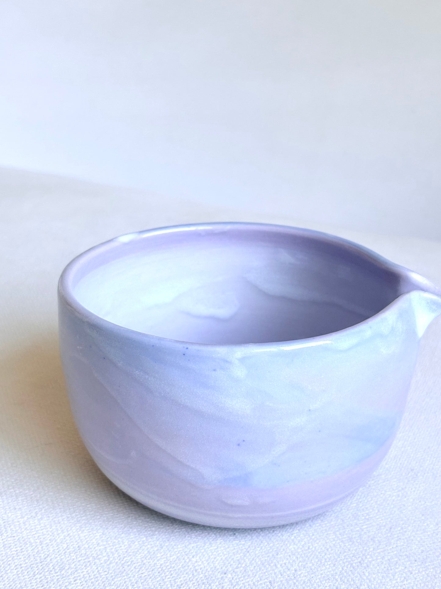 Lavender and Blue Marble Matcha Bowl - Available on 3/22