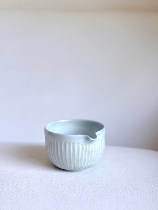 Blue and Mint Gradient Fluted Matcha Bowl - available on 3/22