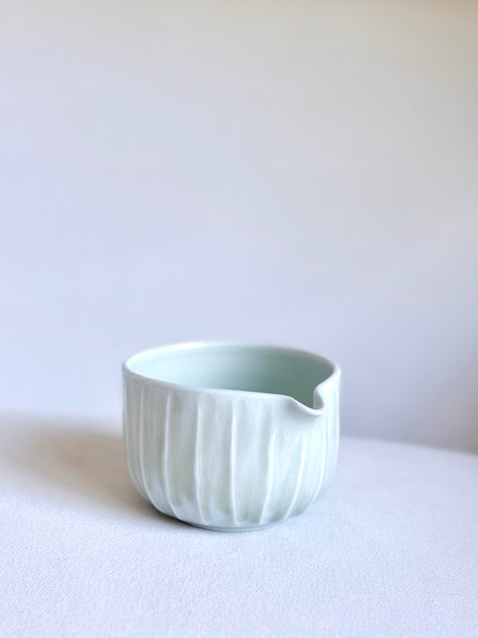 Fluted Porcelain Matcha Bowl - Mint - Available on 3/22