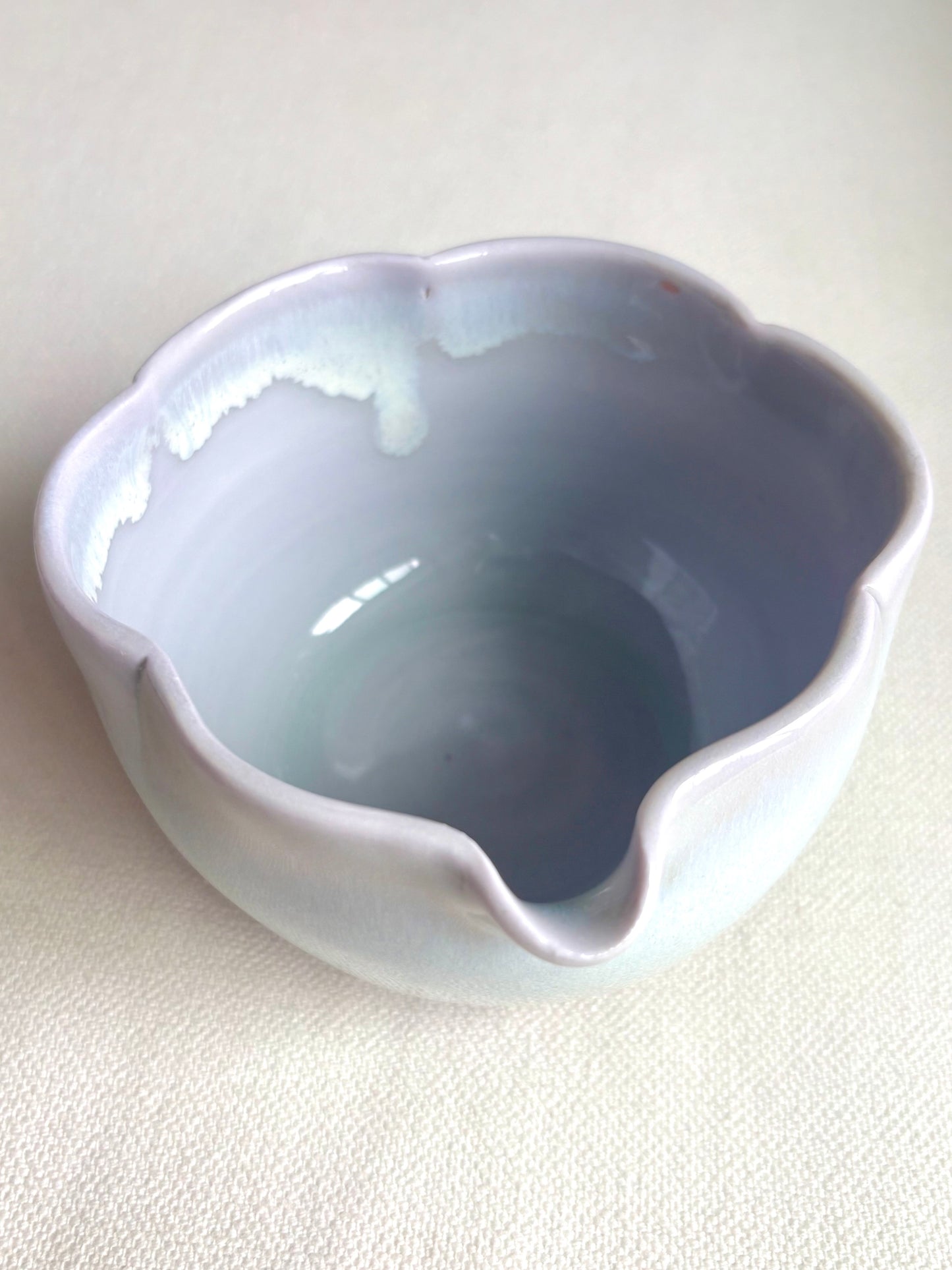 Lavender Blossom 6 Petal Matcha Bowl, Large - available on 5/16