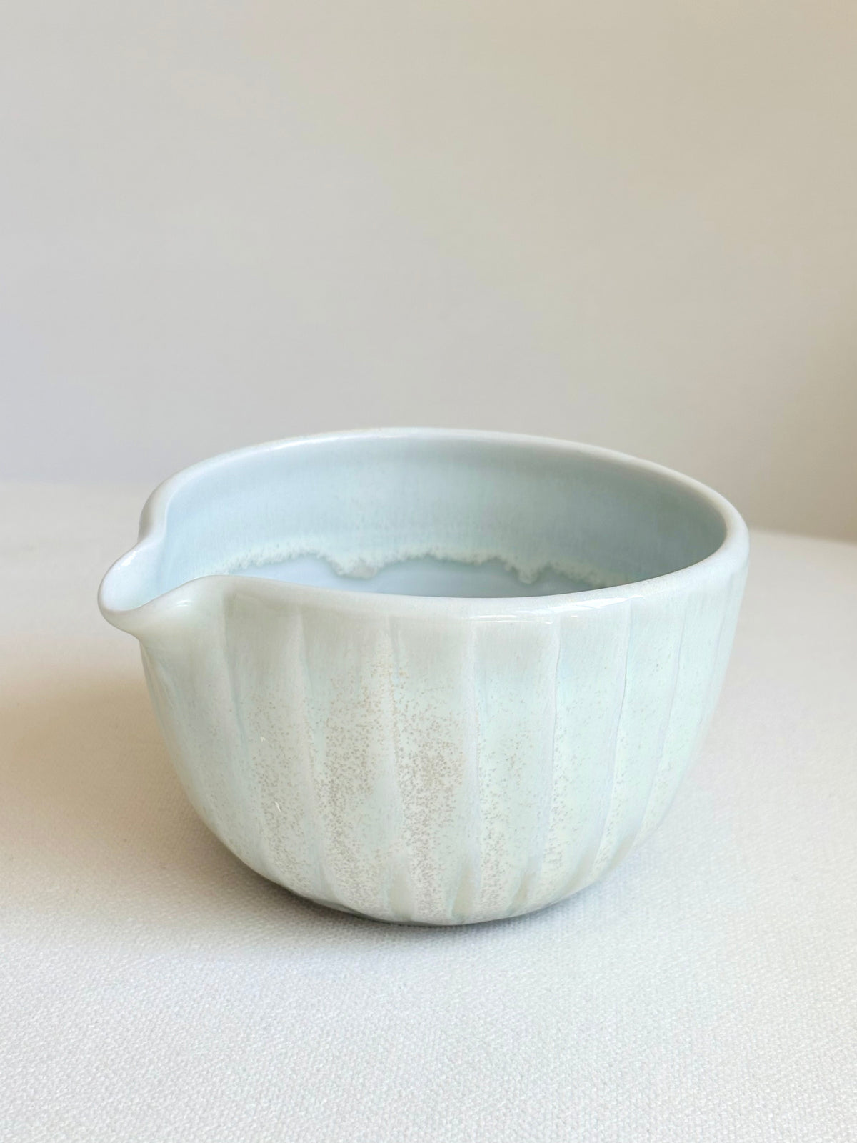 Fluted Porcelain Matcha Bowl, Mint - available on 6/20