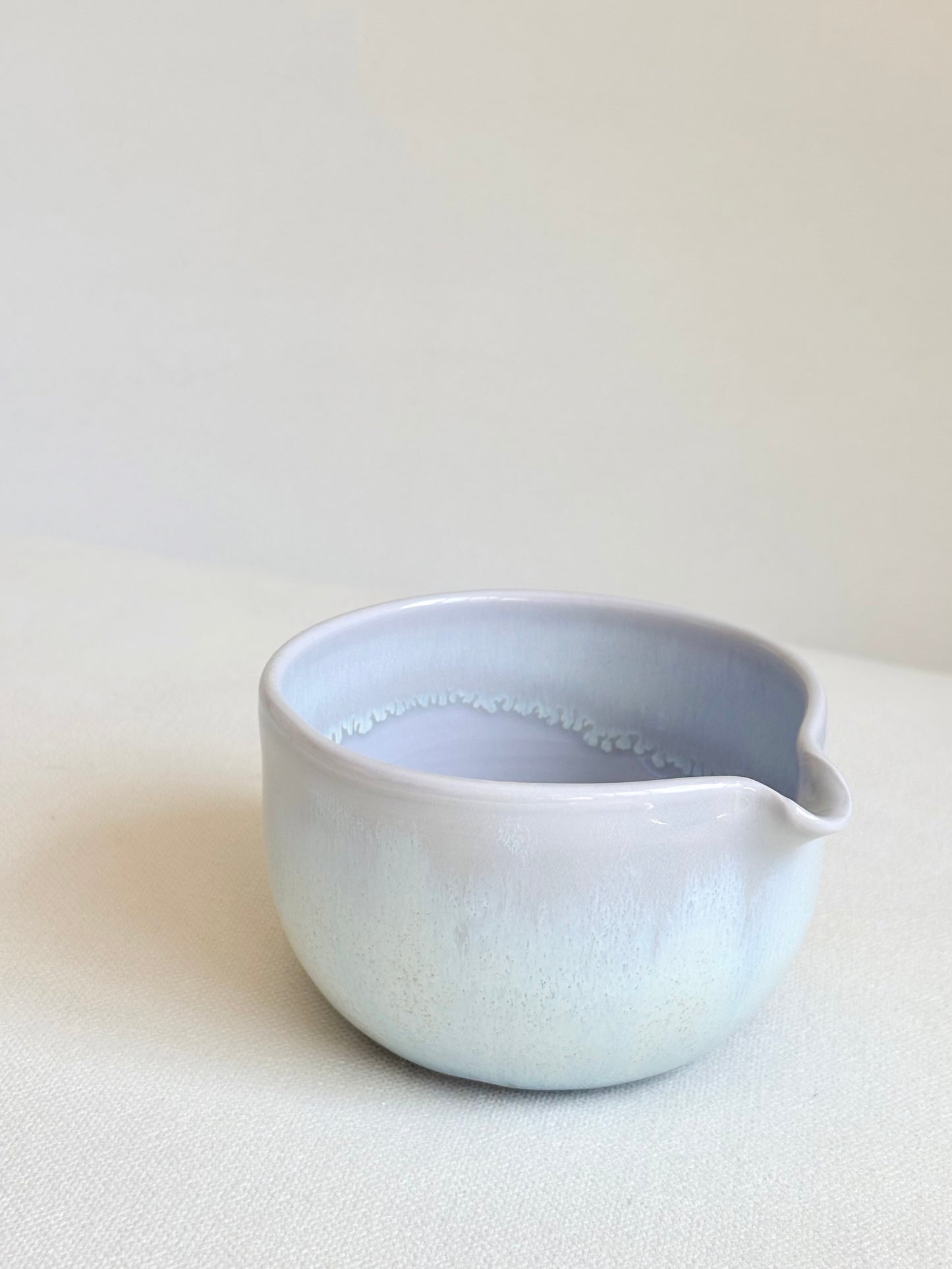 Lavender Matcha Bowl with Opalescent Glaze - available on 6/20