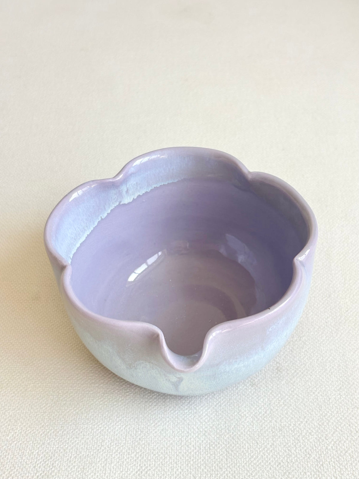 Lavender Blossom 5 Petal Matcha Bowl 1 - available on 6/20