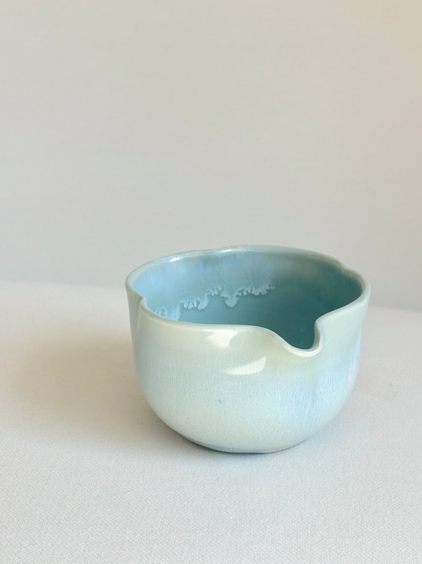Sage Green Clover Porcelain Matcha Bowl 2- available on 6/20