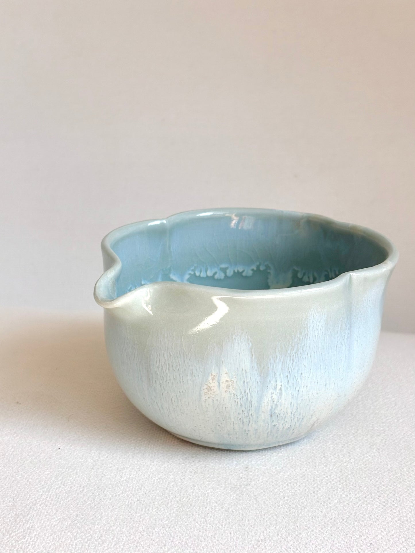Sage Green Clover Porcelain Matcha Bowl 2- available on 6/20