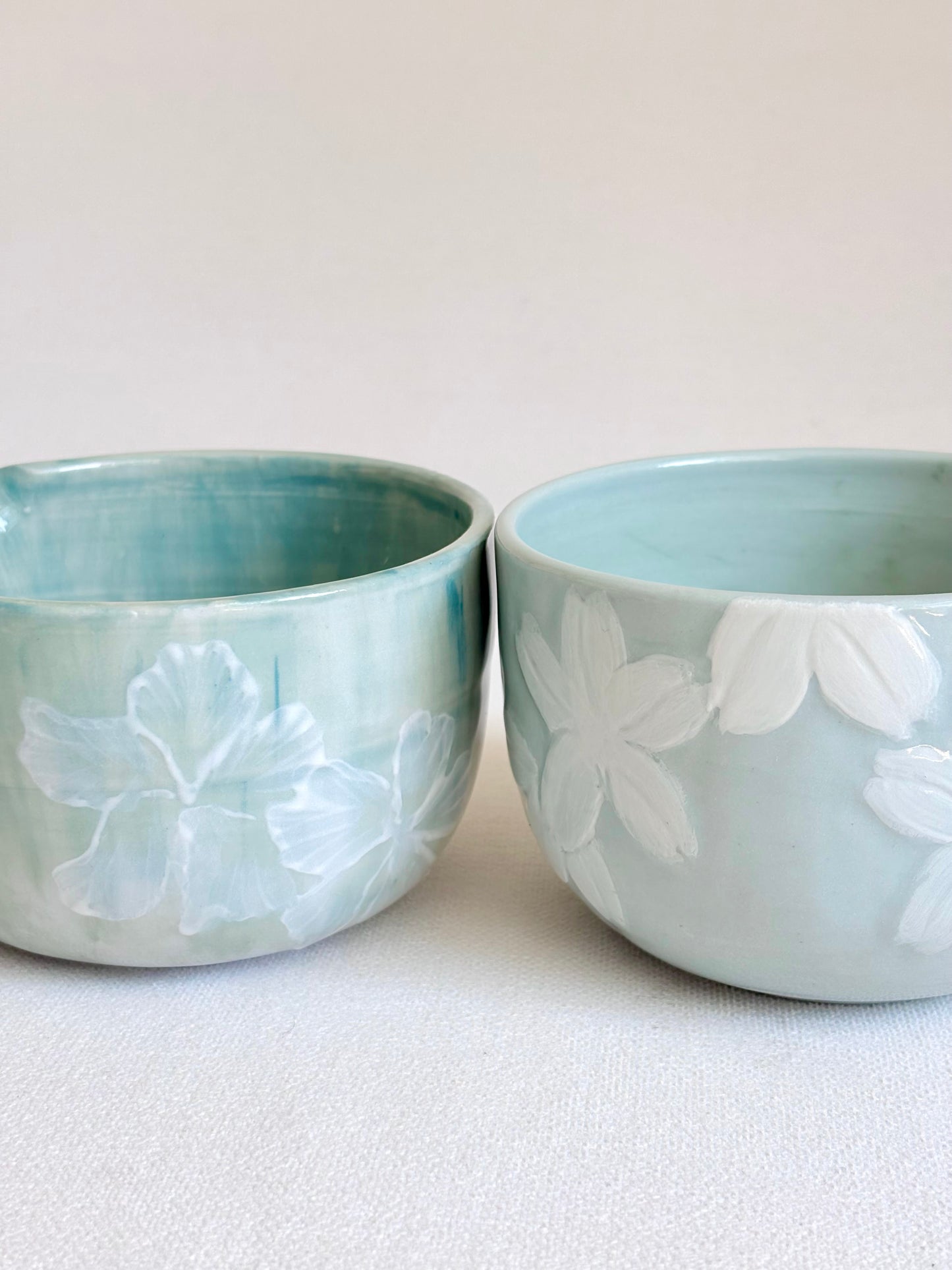 Green Watercolor Hellebore Matcha Bowl - available on 6/20