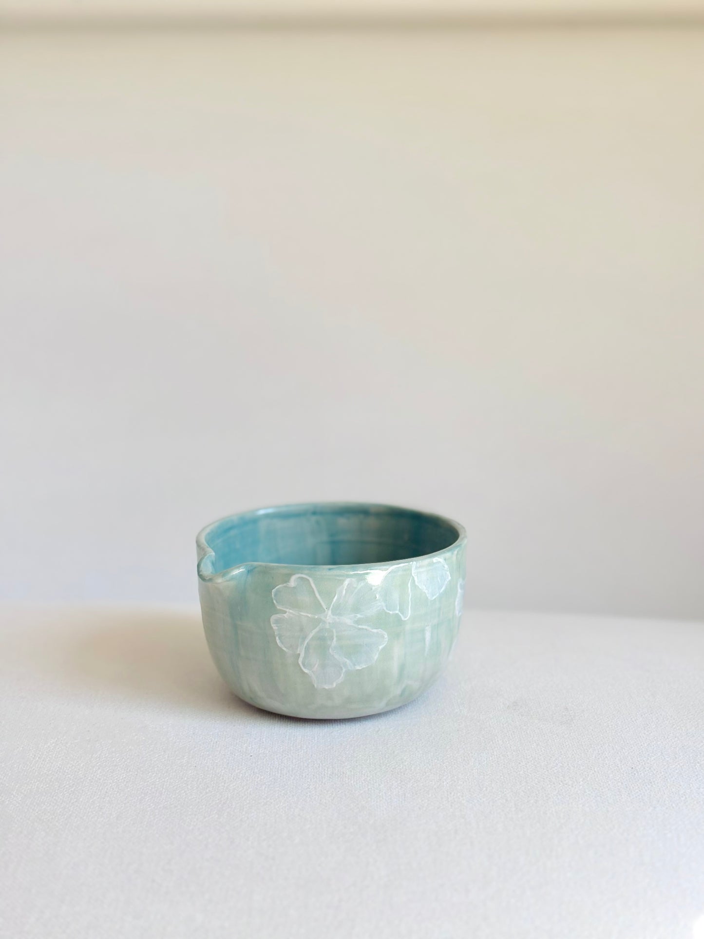 Green Watercolor Hellebore Matcha Bowl - available on 6/20