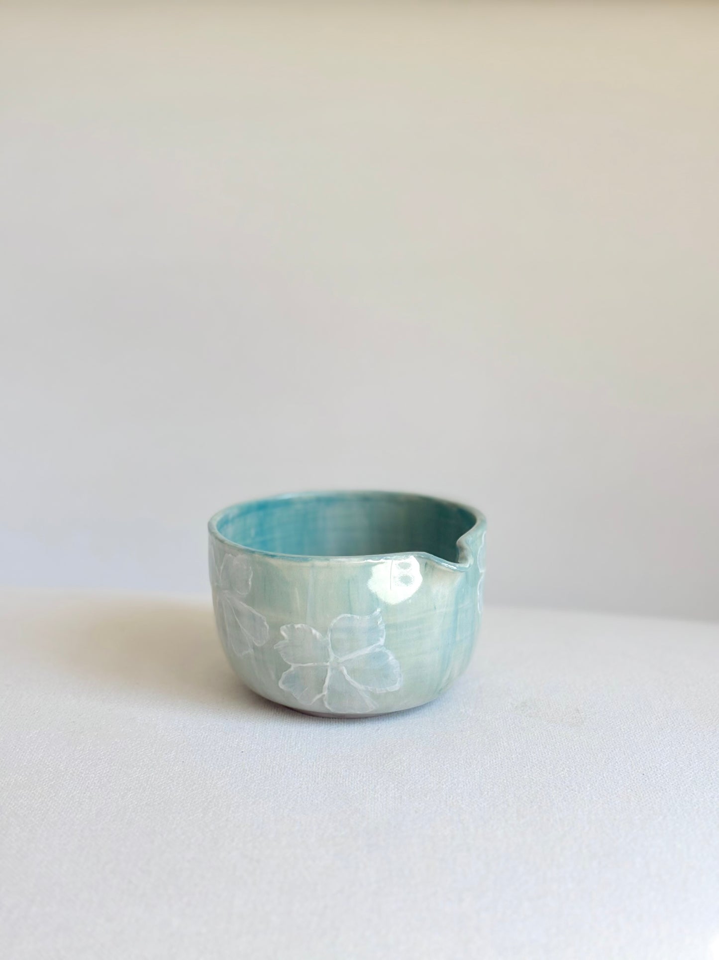 Green Watercolor Hellebore Matcha Bowl - available on 6/20