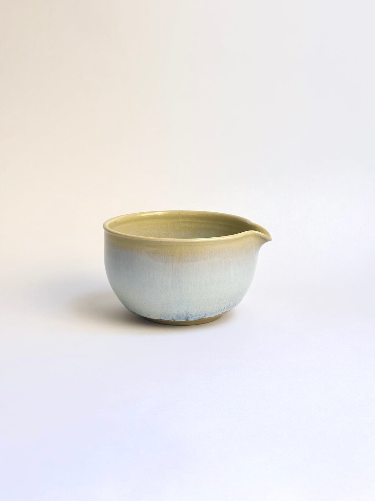 Yellow Matcha Bowl with Opalescent Glaze 2 - available on 10/4