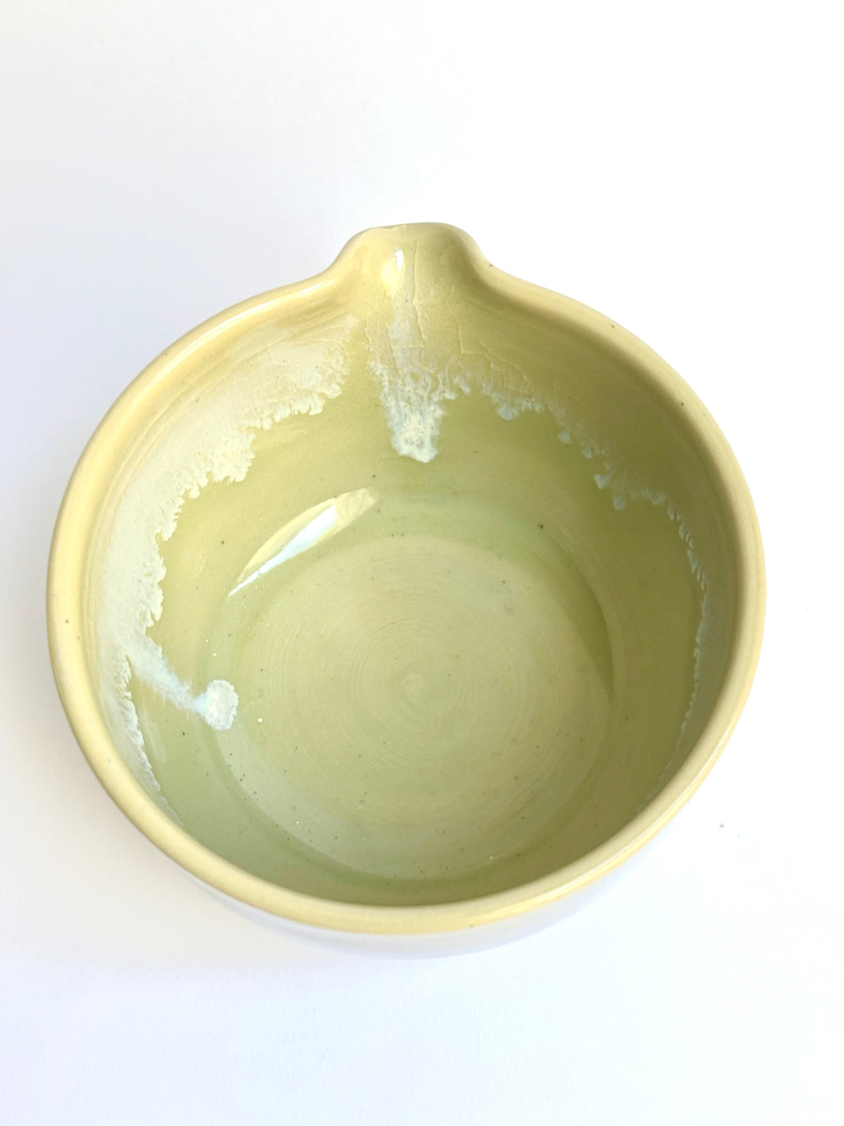 Yellow Matcha Bowl with Opalescent Glaze 2 - available on 10/4