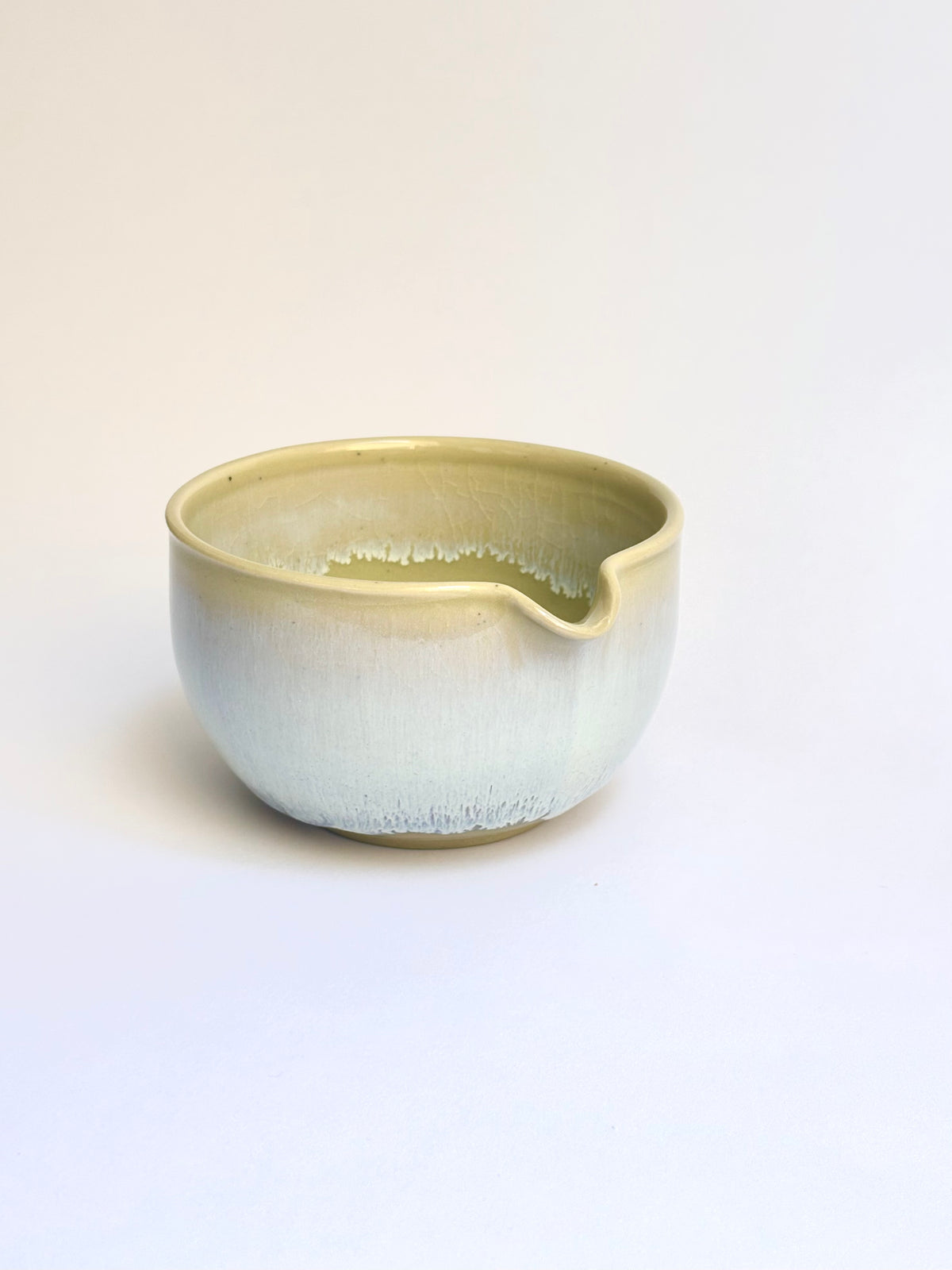 Yellow Matcha Bowl with Opalescent Glaze 2 - available on 10/4
