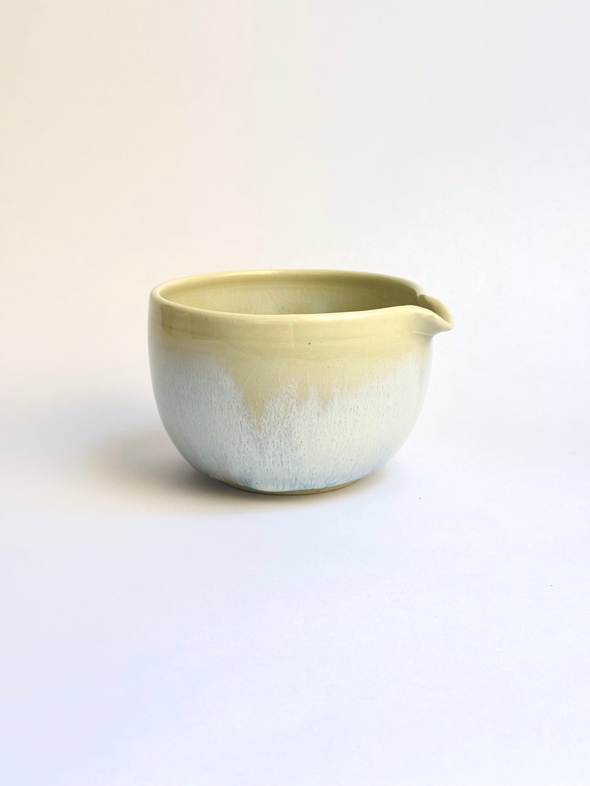 Yellow Matcha Bowl with Opalescent Glaze 1 - available on 10/4