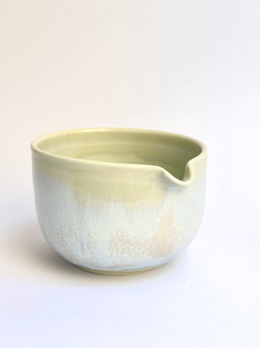 Yellow Matcha Bowl with Opalescent Glaze, large - available on 10/4