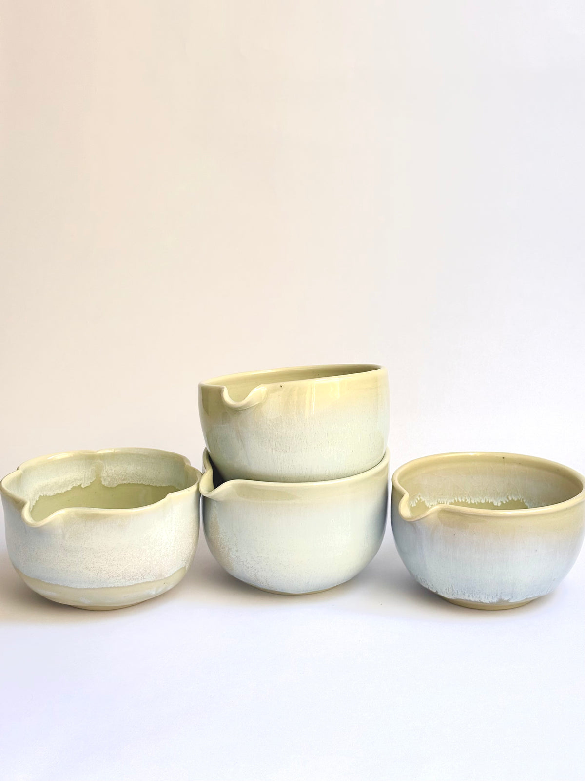 Yellow Matcha Bowl with Opalescent Glaze 1 - available on 10/4