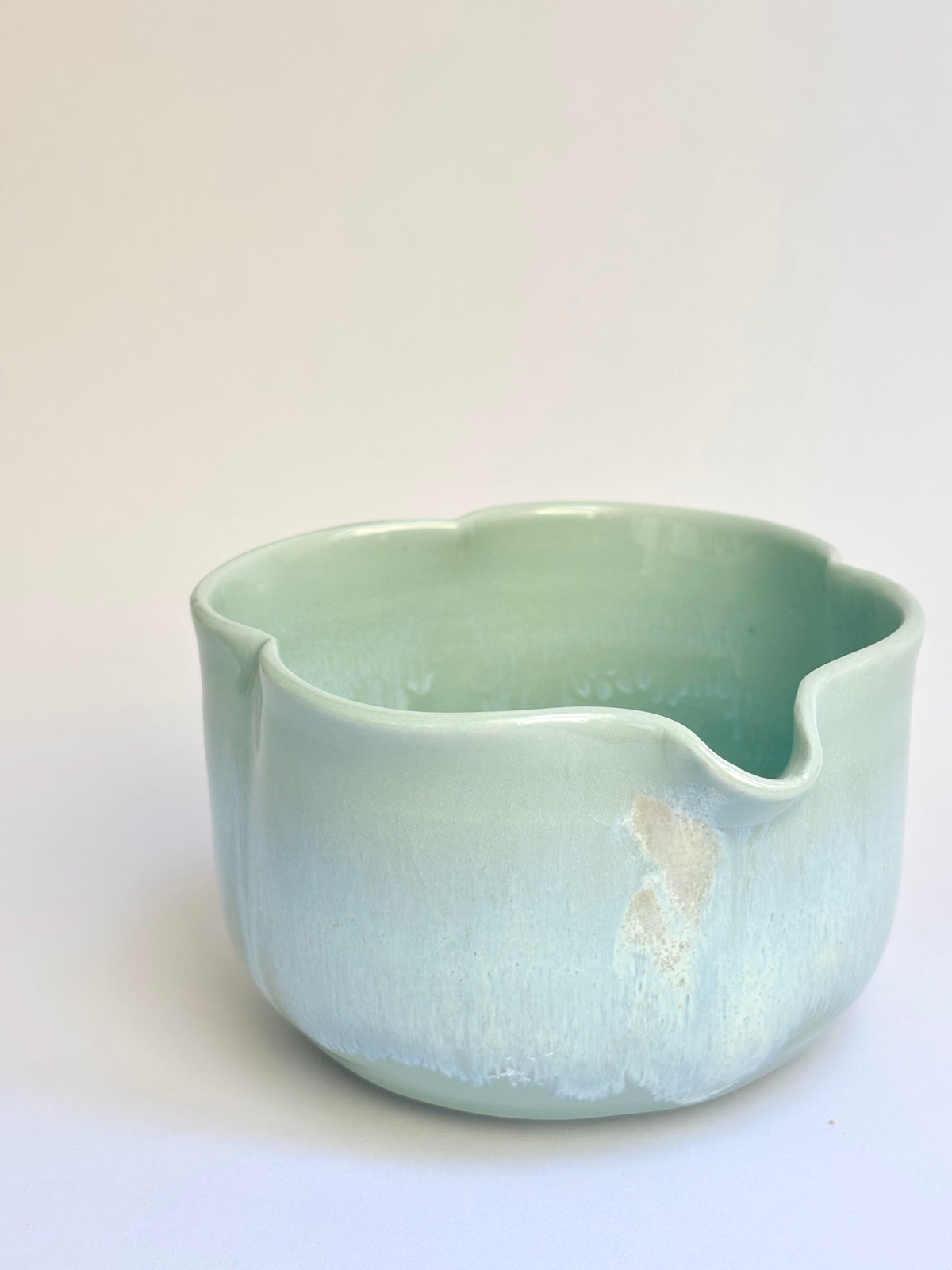 Sage Green Clover Porcelain Matcha Bowl - available on 10/4