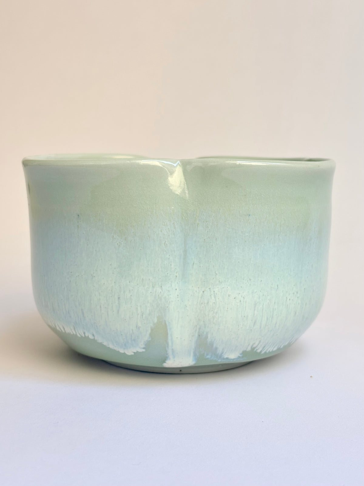Sage Green Clover Porcelain Matcha Bowl - available on 10/4
