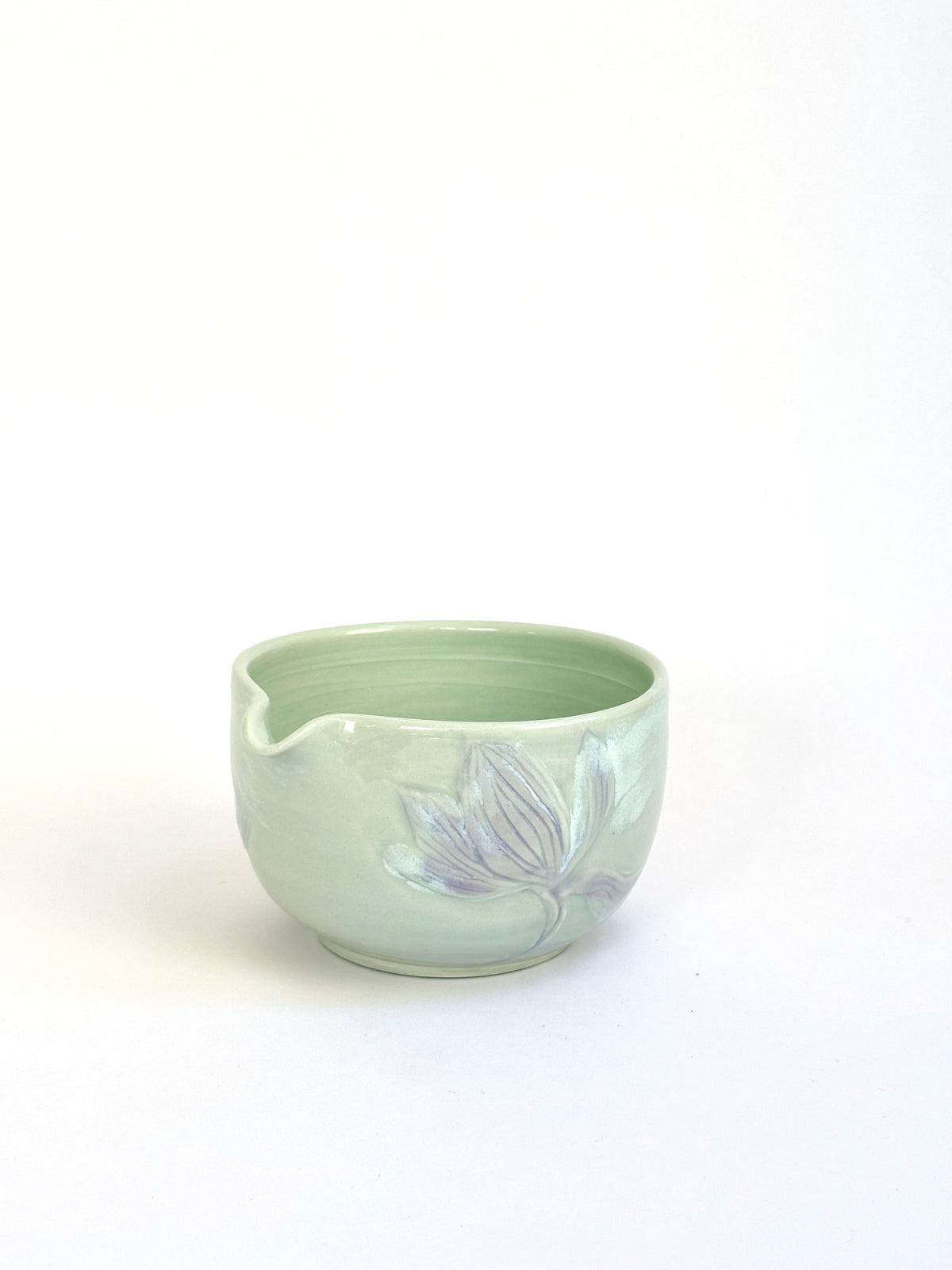 Waterlily Hand Carved Matcha Bowl - available on 10/4