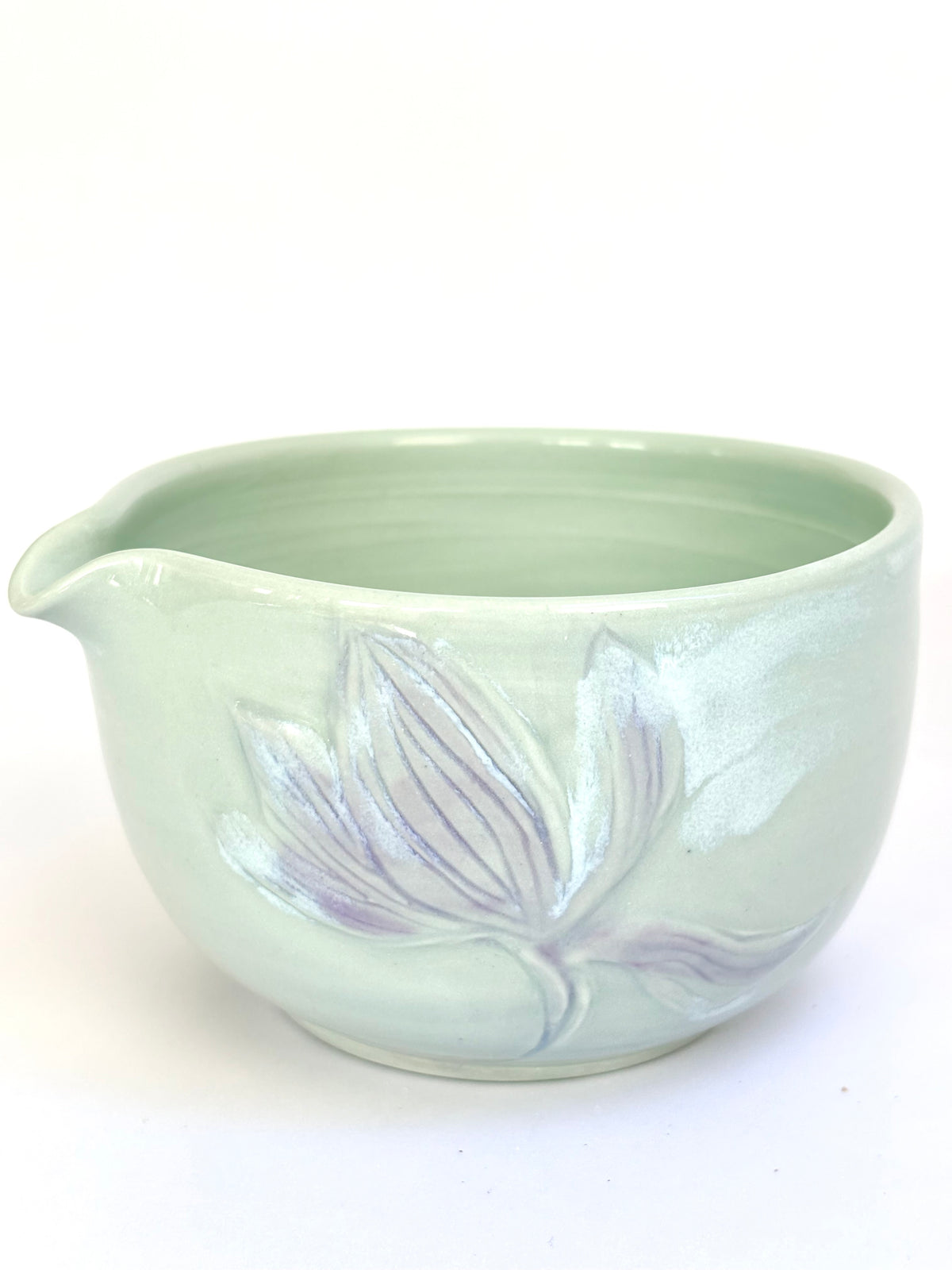 Waterlily Hand Carved Matcha Bowl - available on 10/4