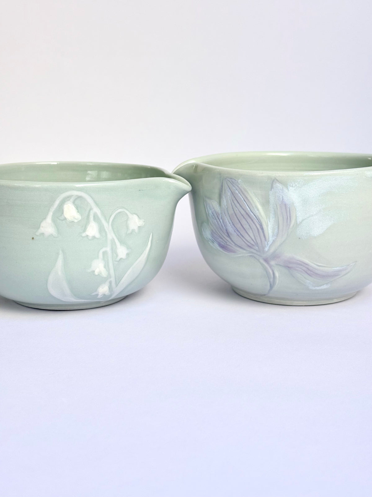 Lily of the Valley Hand Carved Matcha Bowl - available on 10/4